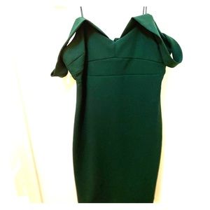 Green body con dress